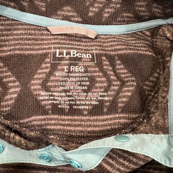 L.L bean Aztec print pullover black and gray size Large women - Picture 4 of 5